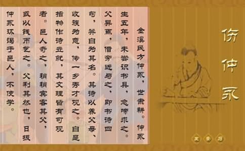 傷仲永閱讀答案